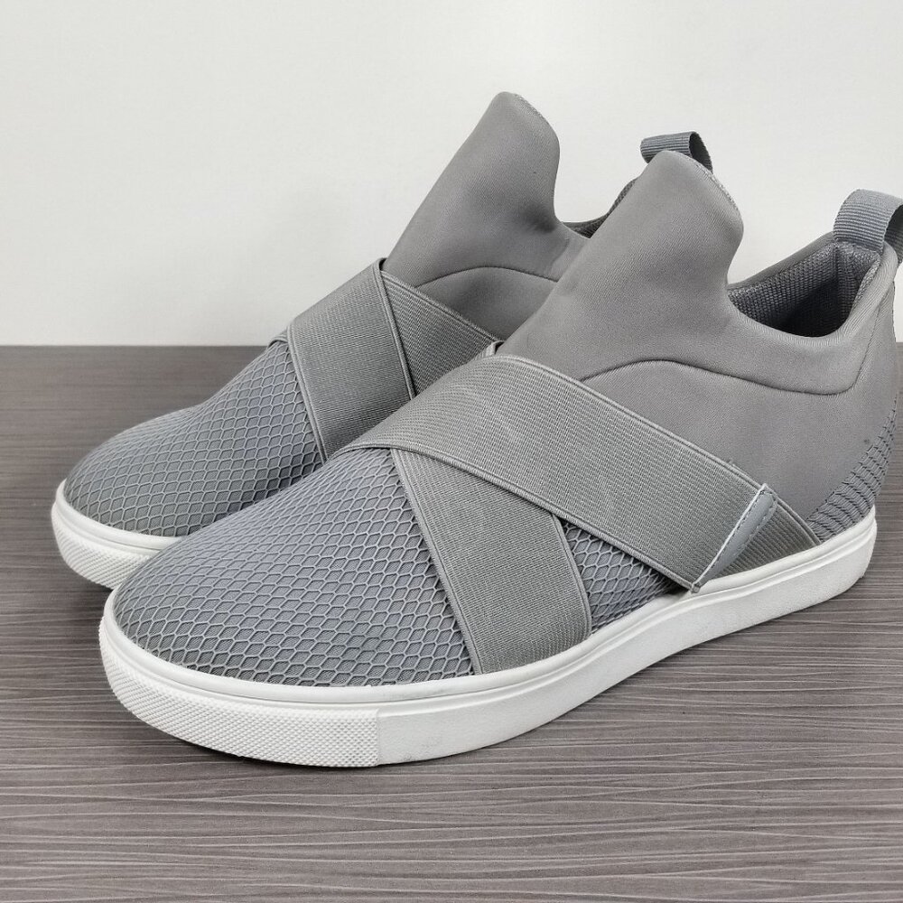 Steve Madden Laynie Wedge Sneakers, Gray Fabric, Womens Various Sizes - Picture 3 of 11